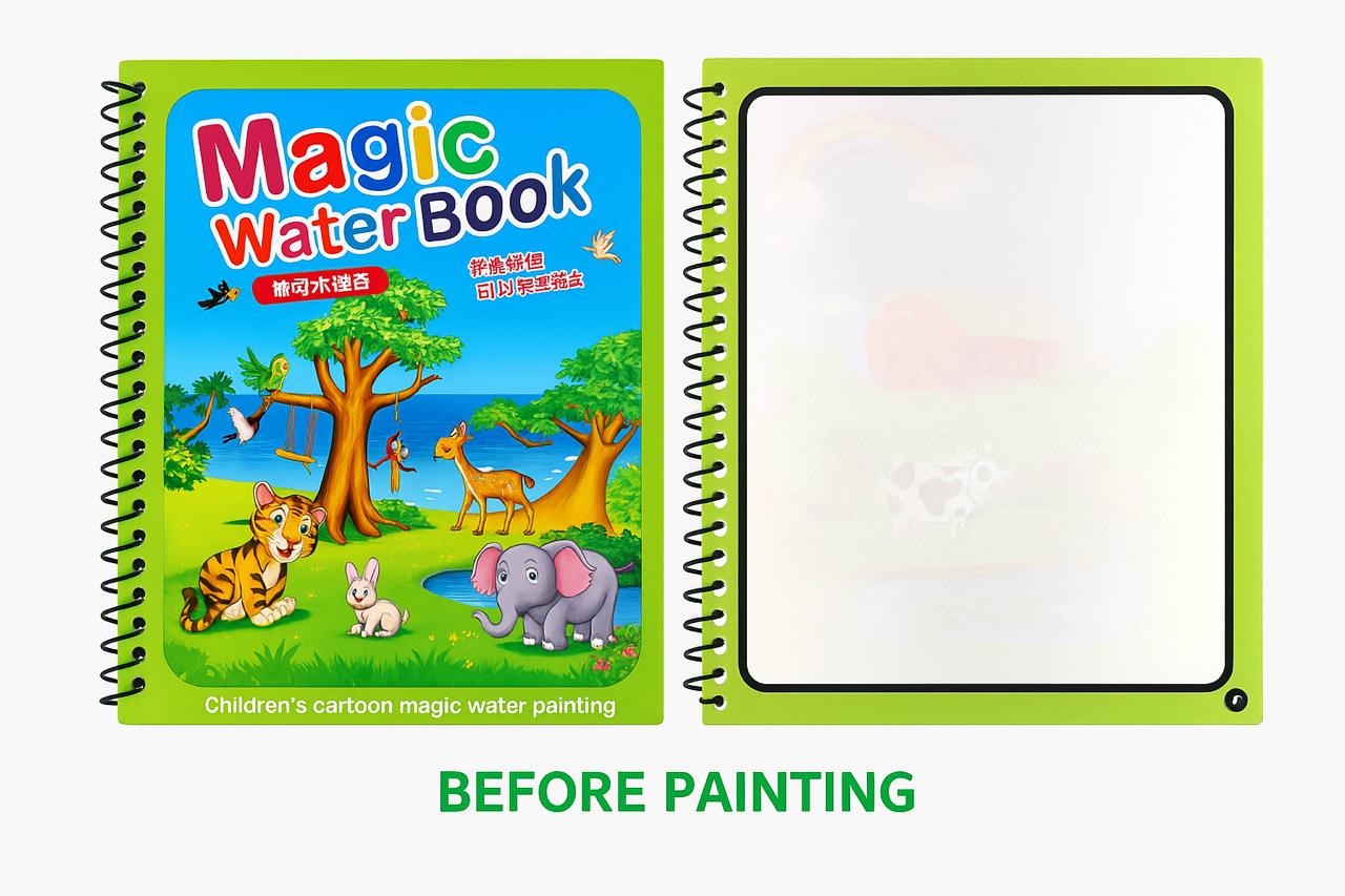 Reusable Magic Water Quick Dry Book Water Coloring Book