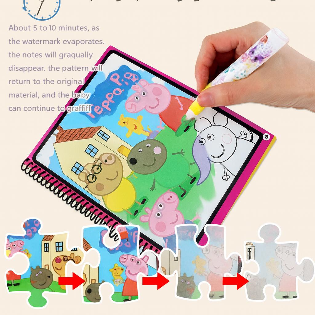 Reusable Magic Water Quick Dry Book Water Coloring Book